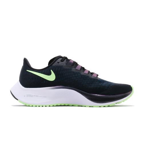 Nike 慢跑鞋Wmns Air Zoom Pegasus 37 黑綠女鞋小飛馬運動鞋