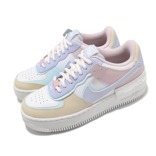 Nike 休閒鞋 Wmns AF1 Shadow 女鞋 馬卡龍色 拼接 粉紅 粉紫 CI0919-106