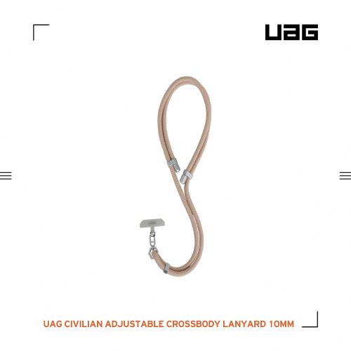 UAG 簡約編織可調式背帶掛繩10mm-沙