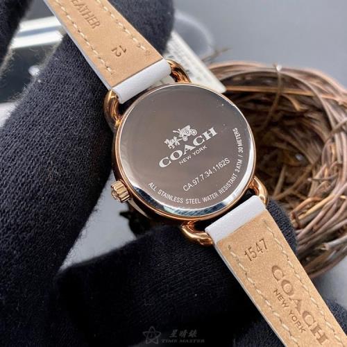 COACH手錶, 女錶 28mm 玫瑰金圓形精鋼錶殼 貝母簡約, 中三針顯示, 貝母錶面款 CH00148