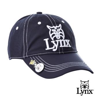 【Lynx Golf】防潑水磁鐵Ball mark山貓LOGO可調節式球帽(五色)