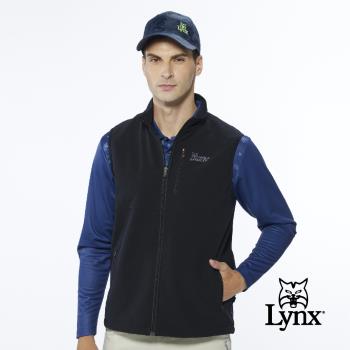 【Lynx Golf】男款防潑水功能拉鍊胸袋款夾標設計無袖背心(二色)