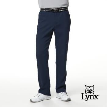 【Lynx Golf】男款日本進口布料基本版彈性舒適平口休閒長褲(二色)