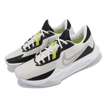 Nike 籃球鞋 Precision VI 米白 黑 男鞋 低筒 實戰 運動鞋 DD9535-004
