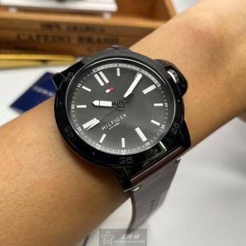 TommyHilfiger 湯米希爾費格男錶 44mm 黑圓形精鋼錶殼 黑色簡約錶面款 TH00031