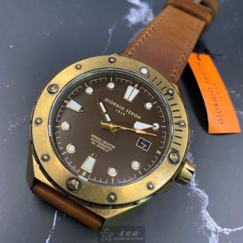 GiorgioFedon1919手錶, 男錶 48mm 古銅色圓形精鋼錶殼 古銅色運動, 精密刻度錶面款 GF00005