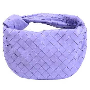 BOTTEGA VENETA 651876 Mini Jodie 編織小羊皮手腕包.淺紫
