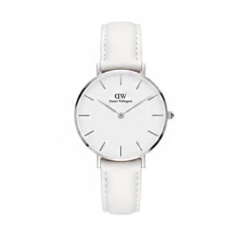 DW Daniel Wellington 經典中的獨特時尚優質皮革腕錶-白/28mm-DW00100250