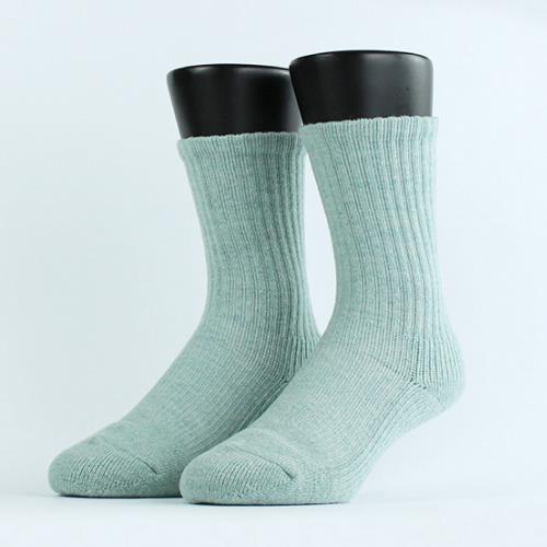 【FOOTER除臭襪】Medium．素色中階日常羊毛襪-男款(W190L/XL-薄荷綠)