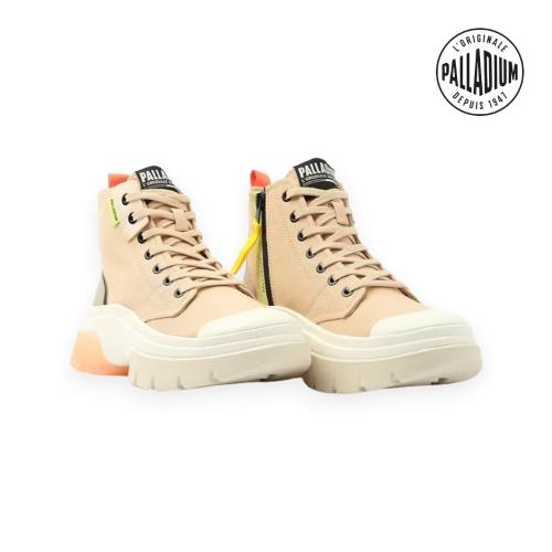 【PALLADIUM】PALLAWAVE MID METRO有機棉靴 女款 裸粉 98576