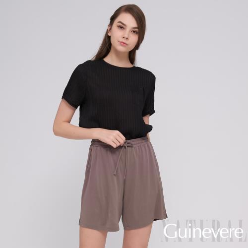 矜蘭妃 純蠶絲重磅強捻沁涼休閒短褲-2件組