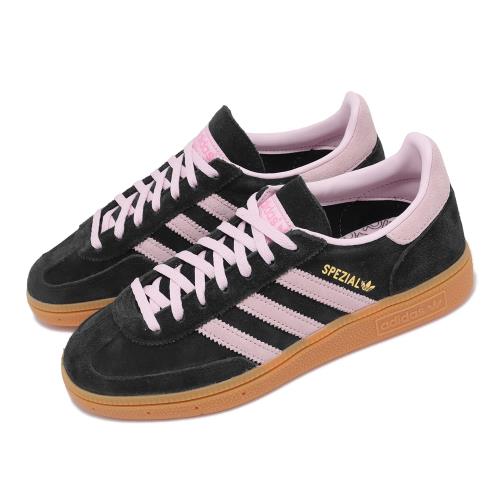 adidas 休閒鞋 Handball Spezial W 女鞋 黑 粉 麂皮 生膠底 復古 德訓鞋 愛迪達 IE5897