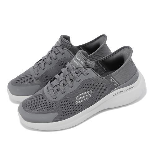 Skechers 休閒鞋 Bounder 2.0 Slip-Ins 男鞋 灰 緩衝 透氣 記憶鞋墊 套入式 232459WCHAR