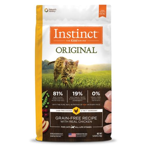 【原點Instinct 貓飼料 雞肉無穀 11磅(5kg)】不含麩質 83%肉含量