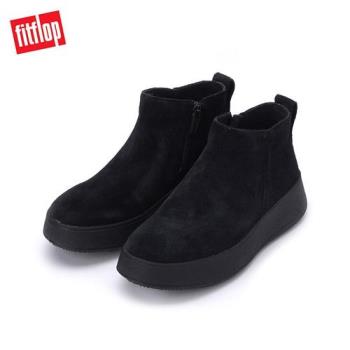 FITFLOP F-MODE SUEDE FLATFORM 短筒靴 全黑 6212-14539 女鞋