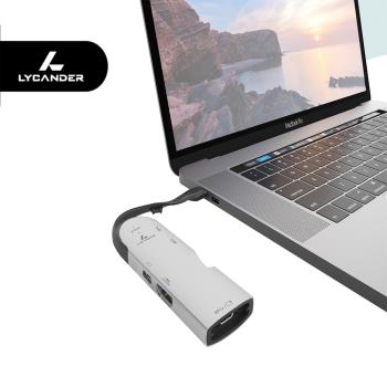 Lycander 5 合 1 雙 USB-C 多端口集線器 (太空灰)