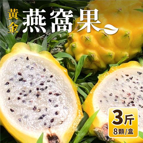 家購網嚴選 黃金燕窩果(火龍果)3斤裝(8顆/盒)