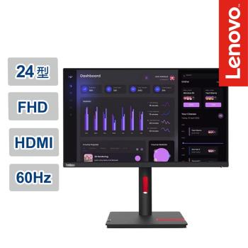 Lenovo 聯想 ThinkVision T24i-30 23.8吋 廣視角面板 FHD顯示器螢幕(HDMI/DP)