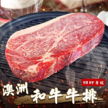 海肉管家-澳洲日本種M8-9+和牛牛排8片(約300g/包)