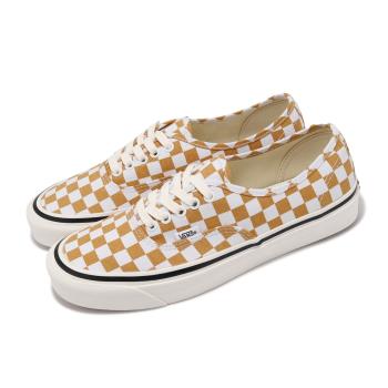 Vans 休閒鞋 Authentic 44 DX 男鞋 女鞋 白 棕 帆布 棋盤格 低筒 經典 板鞋 情侶鞋 VN0A7Q5CBLS