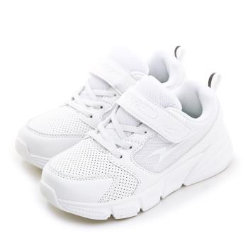 【ARNOR】中童 19cm-23cm輕量透氣緩震慢跑鞋 白翼系列 白色學生鞋 白 38299