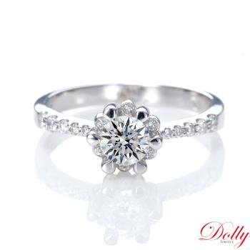 Dolly 18K金 天然鑽石 0.50克拉完美車工求婚鑽石戒指-008