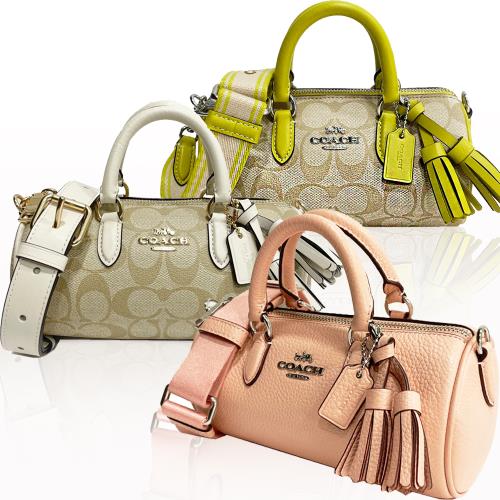 【COACH】C LOGO手提/斜背兩用小款圓筒包(均一價)