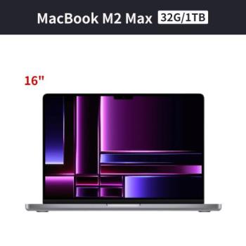 Apple MacBook Pro 16吋 M2 Max 12核心 CPU 與 38核心 GPU/32G/1TB 太空灰(MNWA3TA/A)