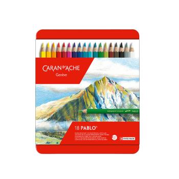 CARAN dACHE 瑞士卡達 PABLO 專家級油性色鉛 18色 /盒 666.318