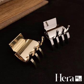 【Hera 赫拉】亮面金屬高馬尾固定髮夾-2入 H112122608