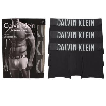 【Calvin Klein】CK Intense棉質低腰四角男內褲(黑色三件組)