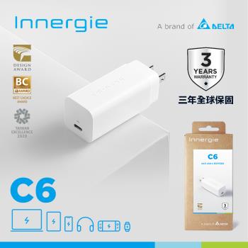 台達Innergie C6 GaN 氮化鎵 60瓦 USB-C 萬用充電器 (轉換版)