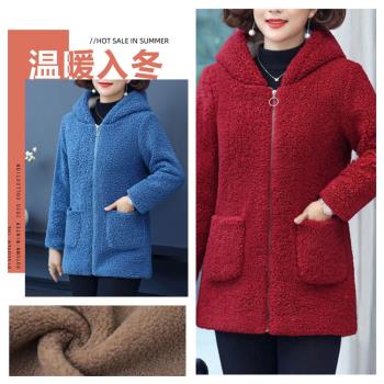 AKARA 保暖爆款 禦寒保暖整件毛料雙層加溫連帽中長外套 03色 S**2XL