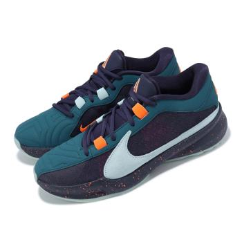 Nike 籃球鞋 Zoom Freak 5 EP 男鞋 藍 綠 緩衝 回彈 氣墊 字母哥 公鹿 NBA 運動鞋 DX4996-300