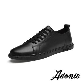 【Adonis】真皮個性板鞋/真皮個性百搭時尚個性板鞋 男鞋 黑