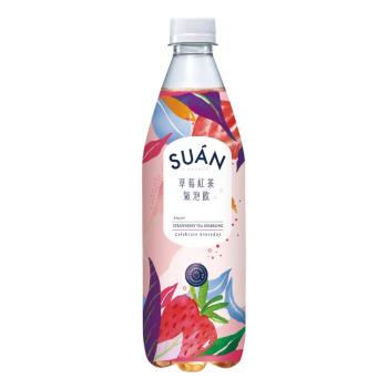 【味丹】究‧選SUAN 草莓紅茶氣泡飲540ml(24入/箱)