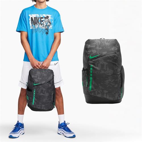 Nike 後背包 Hoops Elite 男款 黑 綠 大空間 可調式背帶 氣墊 籃球 雙肩包 背包 FN0943-010