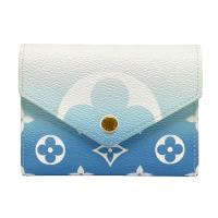 【Louis Vuitton】路易威登 Victorine Monogram 漸層天空藍三摺短夾/錢包 M80387