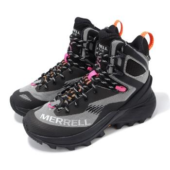 Merrell 戶外鞋 Rogue Hiker Mid GTX 女鞋 黑 白 防水 抓地 郊山 登山鞋 ML037934