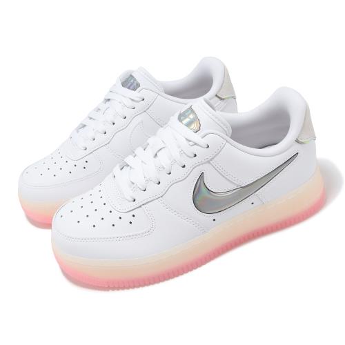 Nike 休閒鞋Wmns Air Force 1 Low 白粉紅漸層女鞋龍年新年CNY AF1