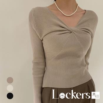【Lockers 木櫃】秋冬韓國東大門修身顯瘦針織上衣 L113010201