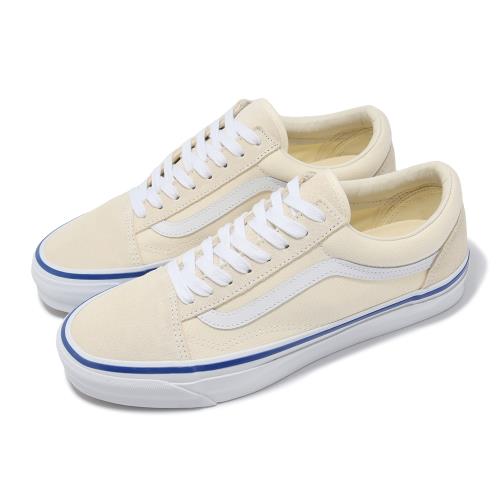 Vans 休閒鞋 Old Skool 36 男鞋 女鞋 米白 藍 麂皮 拼接 板鞋 情侶鞋 VN000CNGOFW