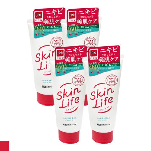 日本牛乳石鹼 Skin Life護膚系列洗面乳130gx4入組