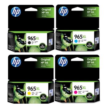 【四色2組超划算】HP 965XL(3JA84AA+3JA83AA+3JA82AA+3JA81AA) 高容量原廠墨水匣 OJ 9010/9020