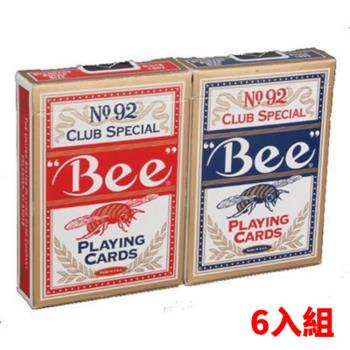 美國Bee蜜蜂No92撲克牌6入組