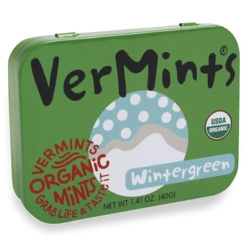 【布緯食聊】Organic VerMints有機薄荷糖-(冬青風味)(40克裝)美國原裝進口,不含甜味劑,不含化學成分,不含色素