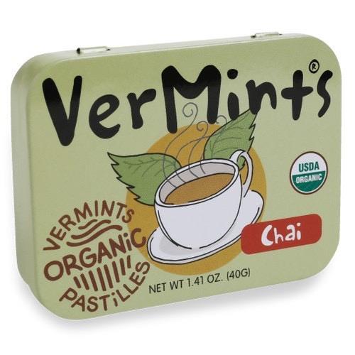 【布緯食聊】Organic VerMints有機薄荷糖-(印度柴茶風味)(40克裝)美國原裝進口,不含甜味劑,不含化學成分,不含色素
