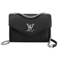 Louis Vuitton LV M51418 MYLOCKME 牛皮信封式翻蓋斜背鍊包.黑