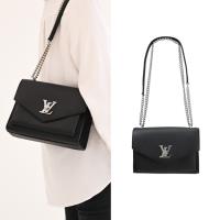 Louis Vuitton LV M51418 MYLOCKME 牛皮信封式翻蓋斜背鍊包.黑