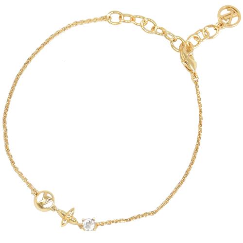 Louis Vuitton LV M00374 PETIT LOUIS 經典Circle水鑽鑲飾金屬手鍊.金